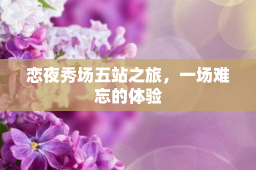 恋夜秀场五站之旅图片