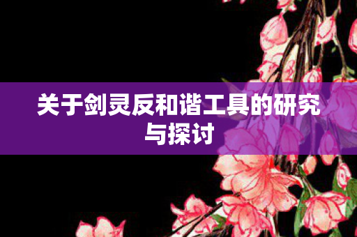 关于剑灵反和谐工具的研究与探讨图片