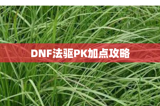 DNF法驱PK加点攻略图片