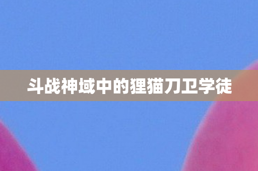 斗战神域中的狸猫刀卫学徒图片