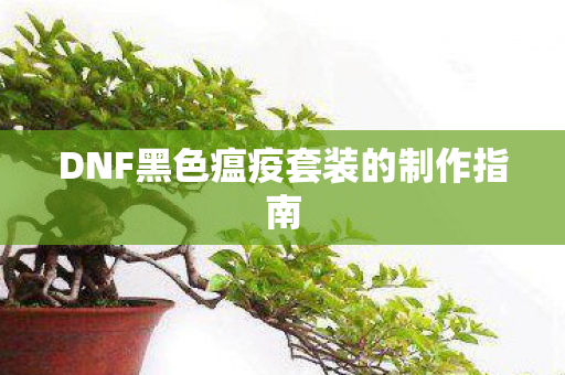 DNF黑色瘟疫套装的制作指南图片