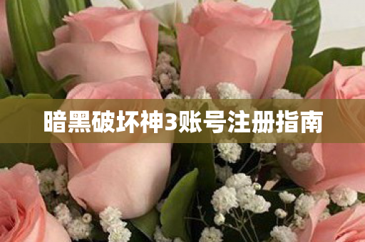 暗黑破坏神3账号注册指南图片