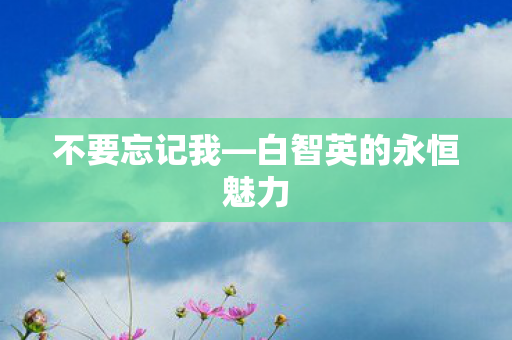 白智英的永恒魅力图片