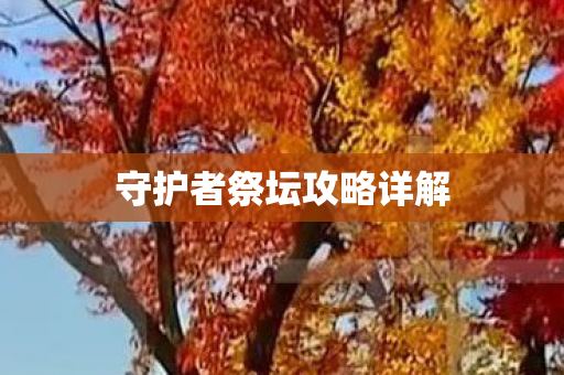 守护者祭坛攻略详解图片