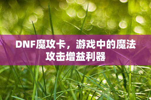 游戏中的魔法攻击增益利器图片
