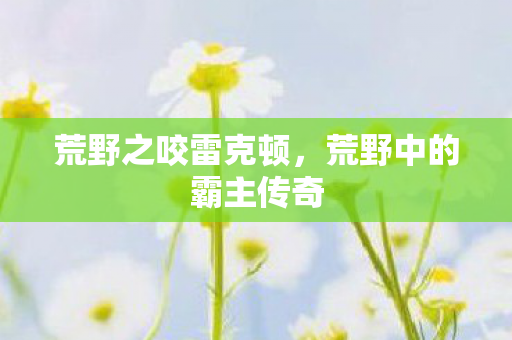 荒野中的霸主传奇图片