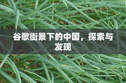 谷歌街景下的中国图片