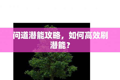 如何高效刷潜能图片