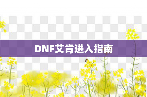 DNF艾肯进入指南图片