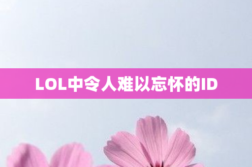 LOL中令人难以忘怀的ID图片