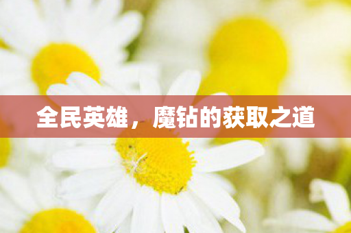 魔钻的获取之道图片