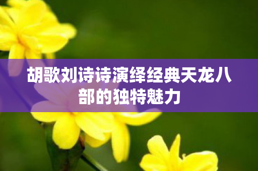 胡歌刘诗诗演绎经典天龙八部的独特魅力图片