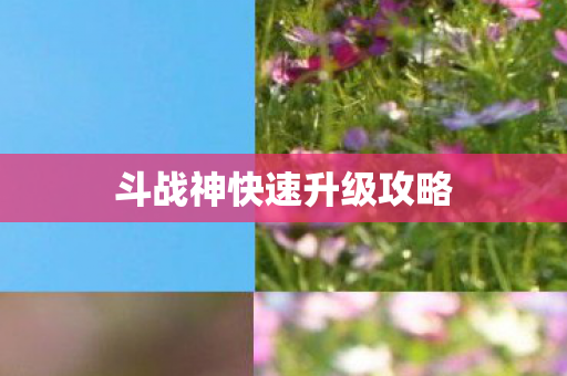 斗战神快速升级攻略图片
