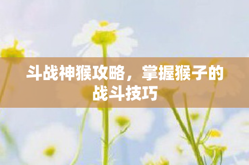掌握猴子的战斗技巧图片