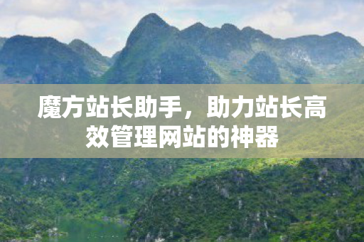 助力站长高效管理网站的神器图片
