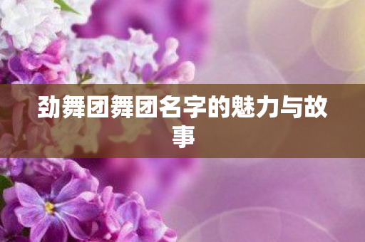 劲舞团舞团名字的魅力与故事图片