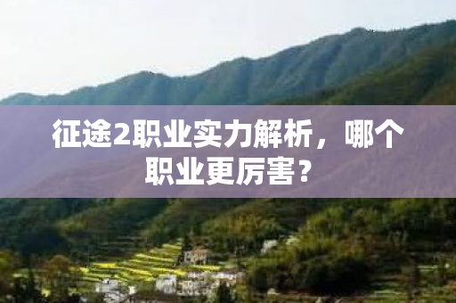 征途2职业实力解析图片