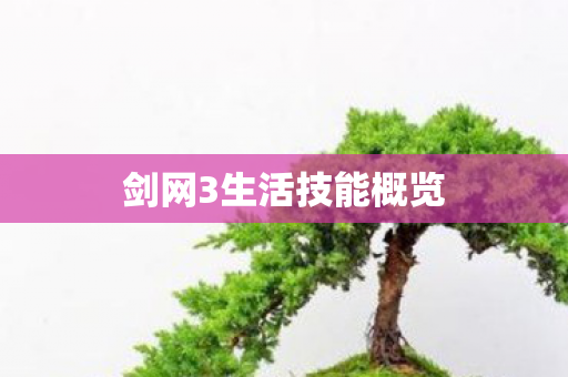剑网3生活技能概览图片