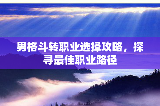 男格斗转职业选择攻略图片