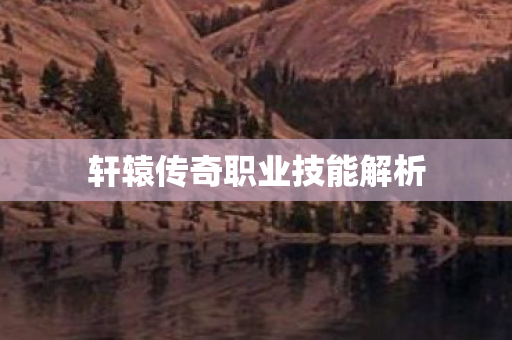 轩辕传奇职业技能解析图片