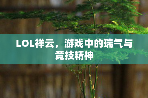 游戏中的瑞气与竞技精神图片
