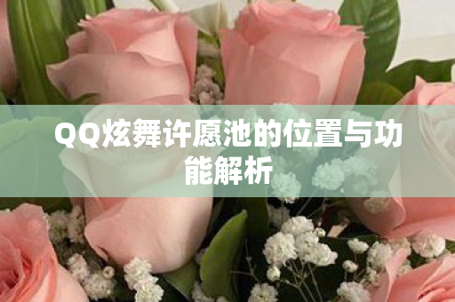 QQ炫舞许愿池的位置与功能解析图片