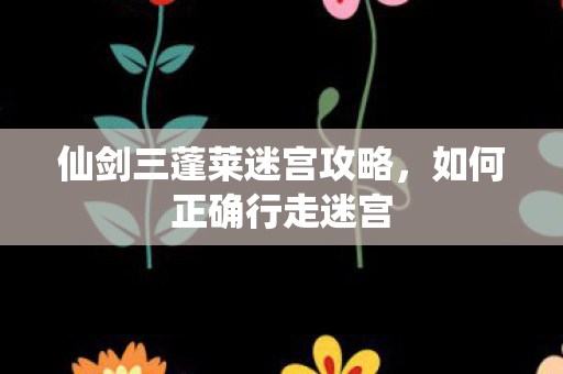 仙剑三蓬莱迷宫攻略图片