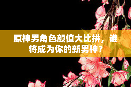 原神男角色颜值大比拼图片