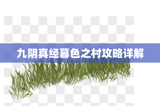 九阴真经暮色之村攻略详解图片
