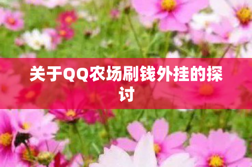 关于QQ农场刷钱外挂的探讨图片