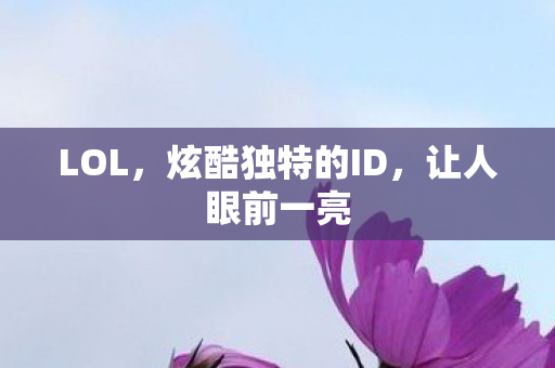 炫酷独特的ID图片