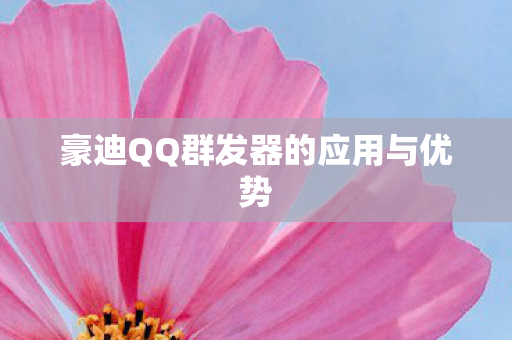 豪迪QQ群发器的应用与优势图片