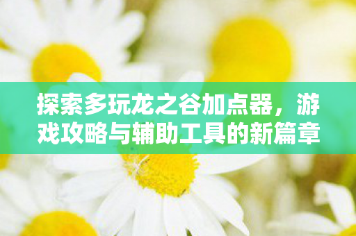 游戏攻略与辅助工具的新篇章图片