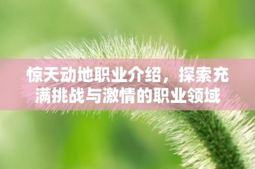 探索充满挑战与激情的职业领域图片