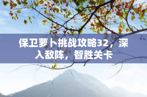 保卫萝卜挑战攻略32图片