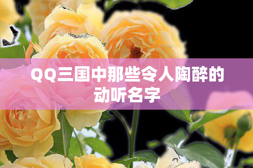 QQ三国中那些令人陶醉的动听名字图片