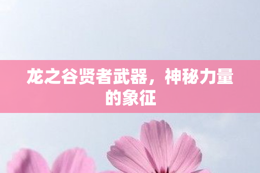 龙之谷贤者武器图片