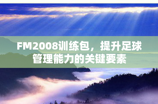 提升足球管理能力的关键要素图片