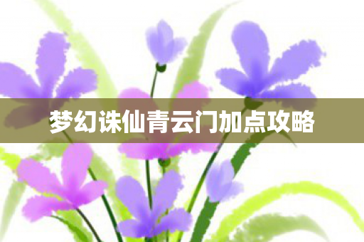 梦幻诛仙青云门加点攻略图片