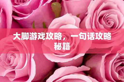 一句话攻略秘籍图片