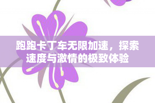探索速度与激情的极致体验图片