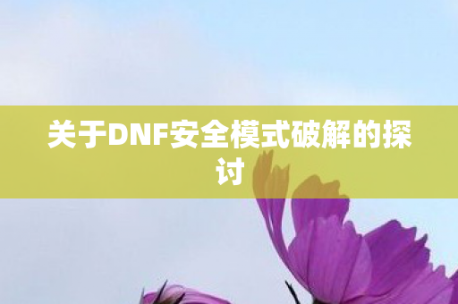 关于DNF安全模式破解的探讨图片