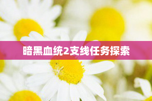 暗黑血统2支线任务探索图片