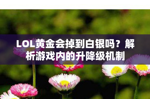 LOL黄金会掉到白银吗图片