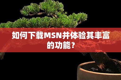 如何下载MSN并体验其丰富的功能图片