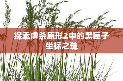 探索虐杀原形2中的黑匣子坐标之谜图片