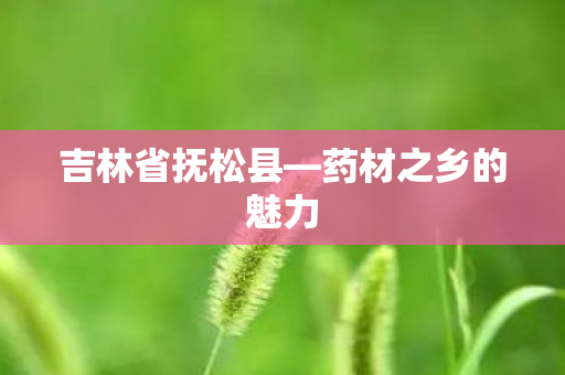 药材之乡的魅力图片