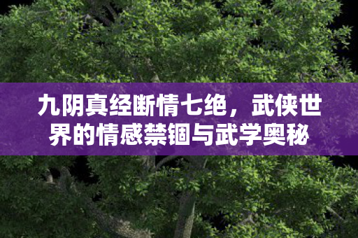 武侠世界的情感禁锢与武学奥秘图片