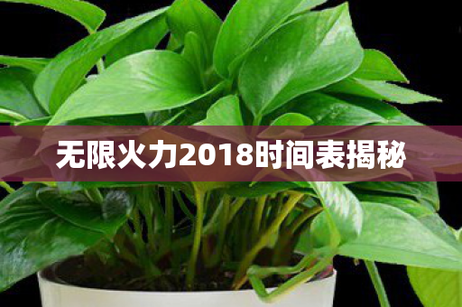 无限火力2018时间表揭秘图片