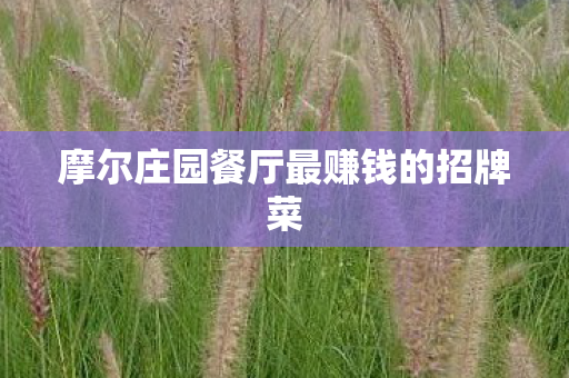 摩尔庄园餐厅最赚钱的招牌菜图片